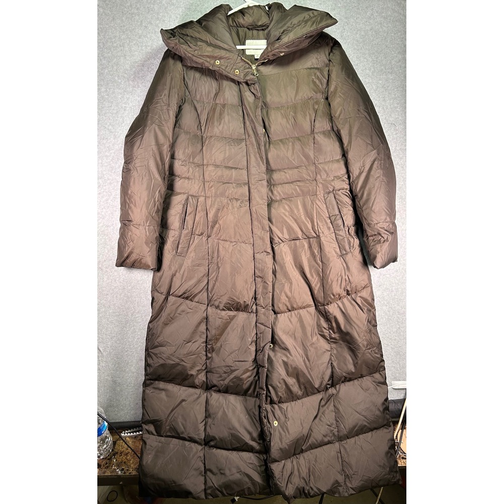 Stain*Cole Haan Signature Brwn Down Fill Long Puffer Coat Pillow feather XL